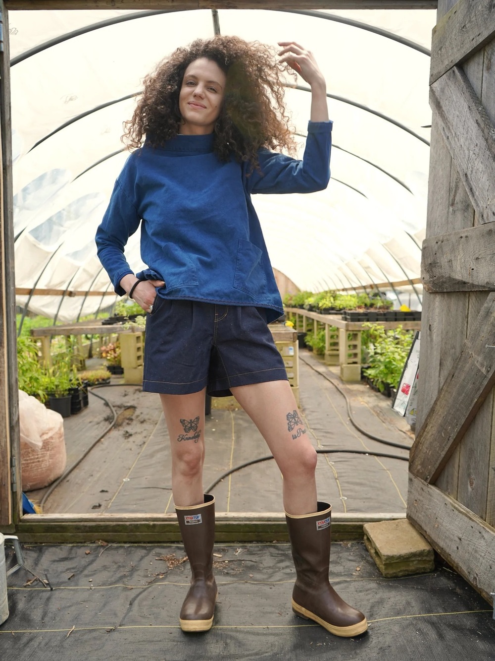Gamine Hand-Dyed Indigo Piscine Smock (L/XL)
